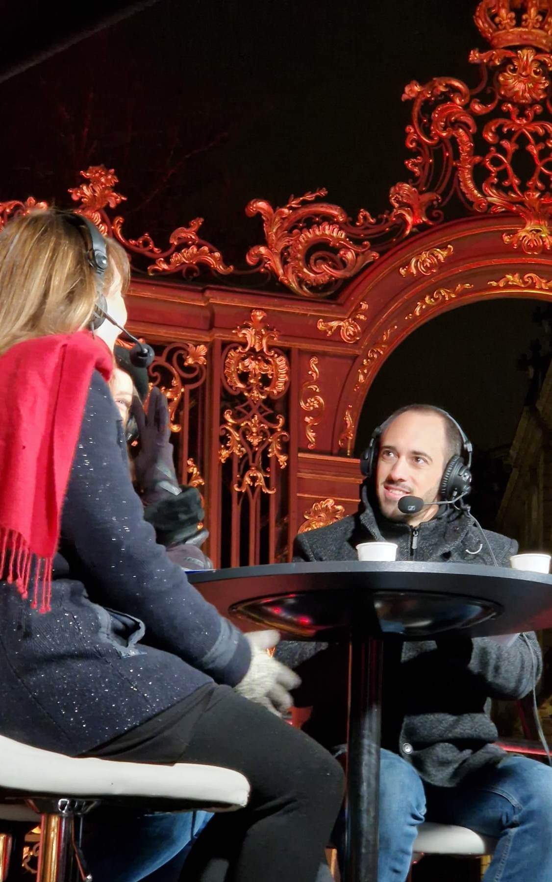 Damien Colombo présentation Tv du grand défilé de Saint Nicolas Place Stanislas à Nancy